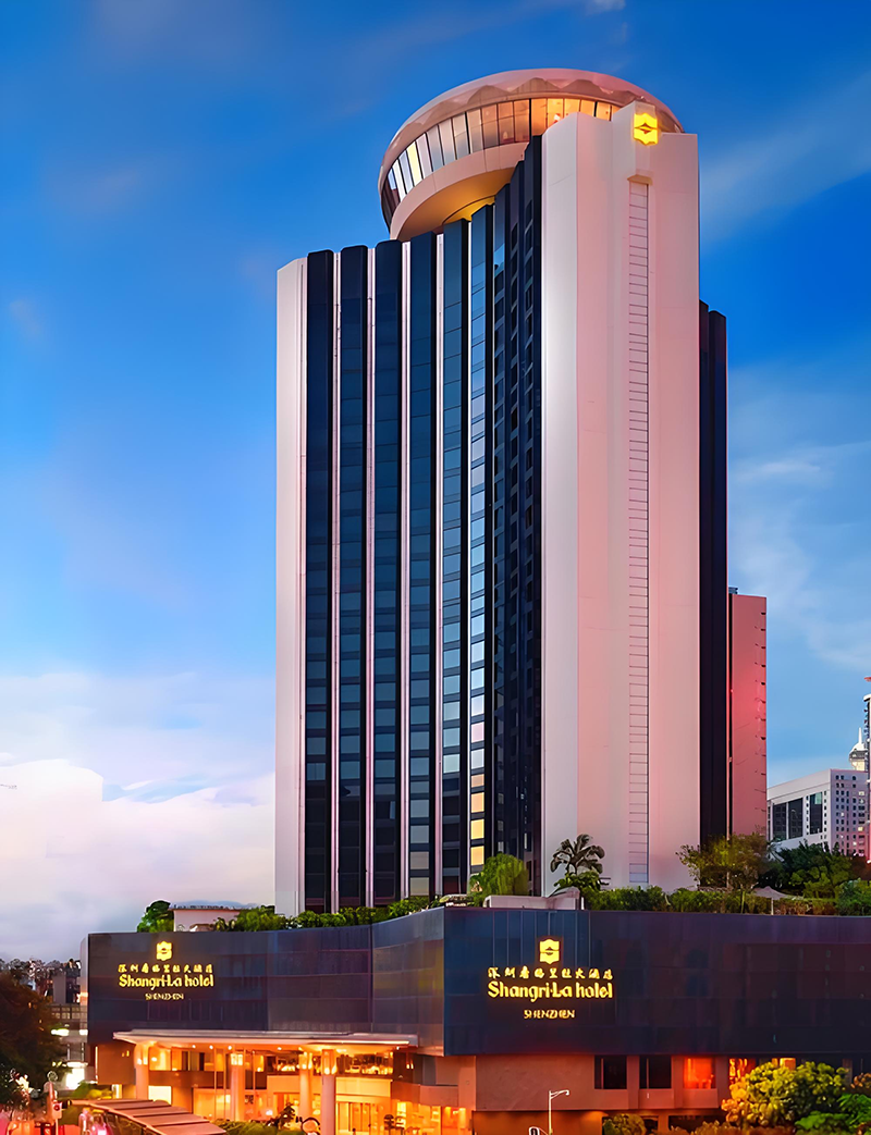 深圳香格里拉大酒店。地址：深圳市羅湖區(qū)建設路1002號